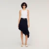 Asymmetrical knit skirt