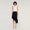 Asymmetrical knit skirt