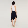 Asymmetrical knit skirt