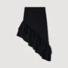 Asymmetrical knit skirt