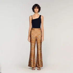 Bandana-print flowy trousers