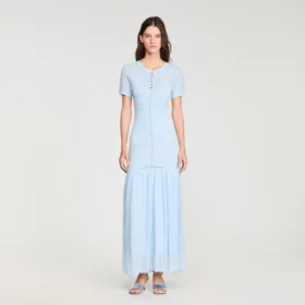 Beaded knit maxi dress