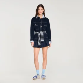 Contrast stitch cardigan