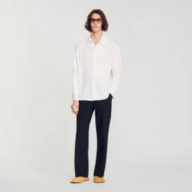Crinkled loose-fit shirt