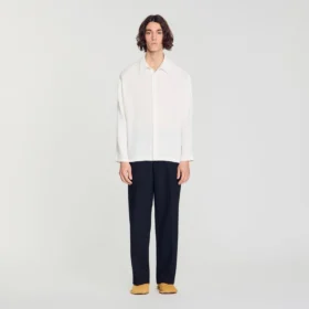 Crinkled loose-fit shirt