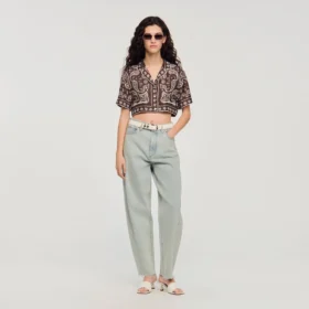 Cropped bandana print shirt Cropped bandana print shirt