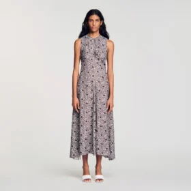 Daisy print midi dress