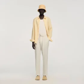 Elasticated linen trousers