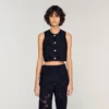 Embroidered guipure crop top Embroidered guipure crop top