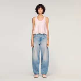 Faded barrel jeans
