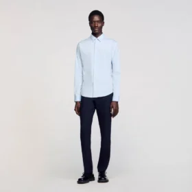 Fitted stretch cotton shirt