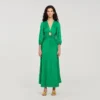 Floral jacquard maxi dress