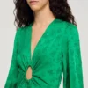 Floral jacquard maxi dress