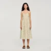 Floral midi dress with straps