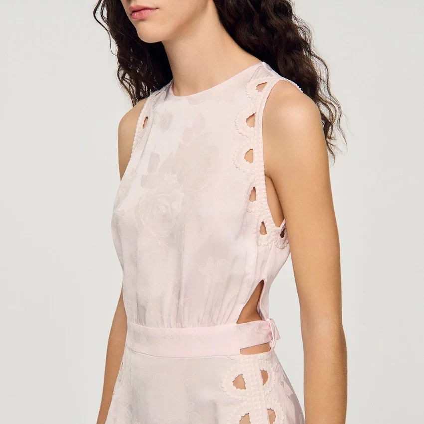Flower jacquard maxi dress Flower jacquard maxi dress