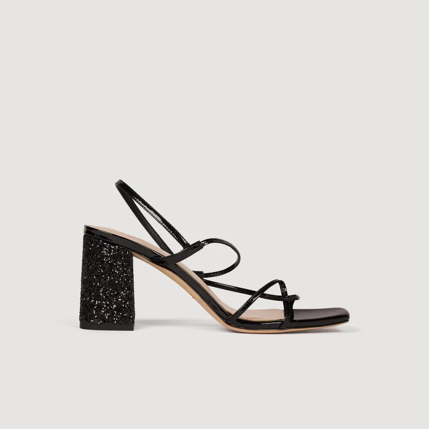 Glitter heel sandals Glitter heel sandals