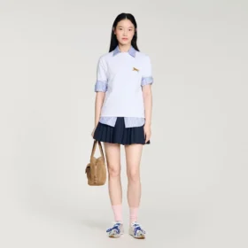 Horse embroidery cotton T-shirt