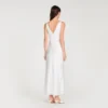 Jewel satin-effect maxi dress
