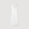 Jewel satin-effect maxi dress