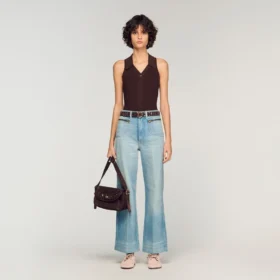 LE MAMBO JANYS studded suede bag