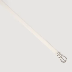 Leather belt with metal buckle