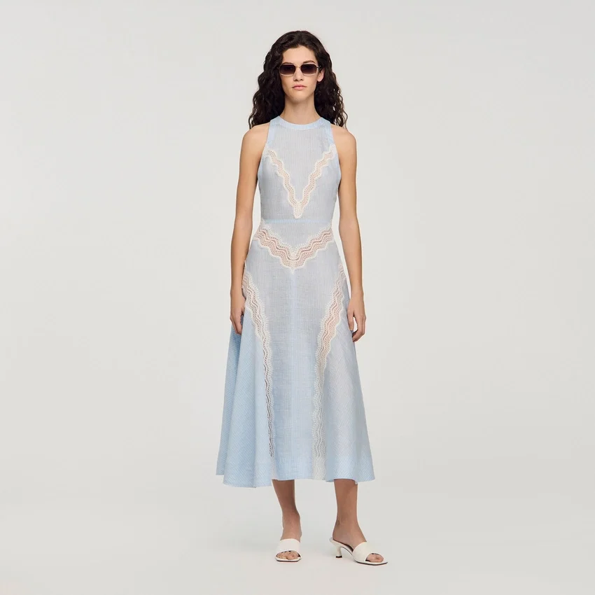 Maxi dress with lace details Maxi dress with lace details