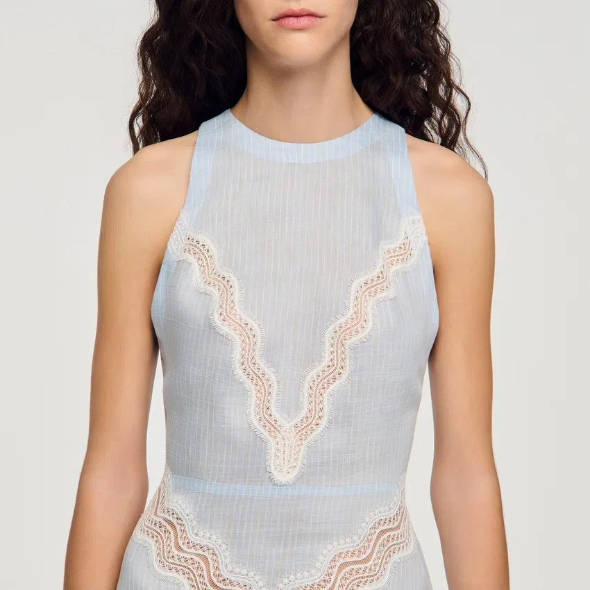 Maxi dress with lace details Maxi dress with lace details