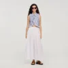 Maxi poplin skirt with ties Maxi poplin skirt with ties