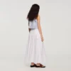 Maxi poplin skirt with ties Maxi poplin skirt with ties
