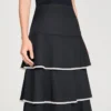 Maxi ruffled rhinestone skirt
