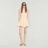 Mini floral jacquard dress