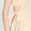 Mini floral jacquard dress