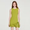 Mini floral knit dress