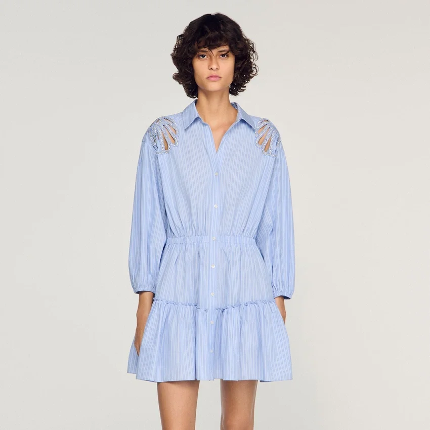Mini striped cotton dress Mini striped cotton dress