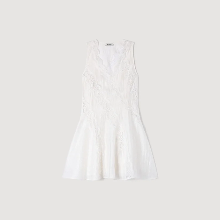 Mini trimmed linen dress Mini trimmed linen dress