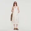 Openwork floral cotton midi dress Openwork floral cotton midi dress