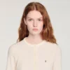 Padded round neck cropped cardigan Padded round neck cropped cardigan