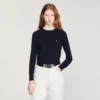 Padded round neck cropped cardigan Padded round neck cropped cardigan