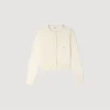 Padded round neck cropped cardigan Padded round neck cropped cardigan