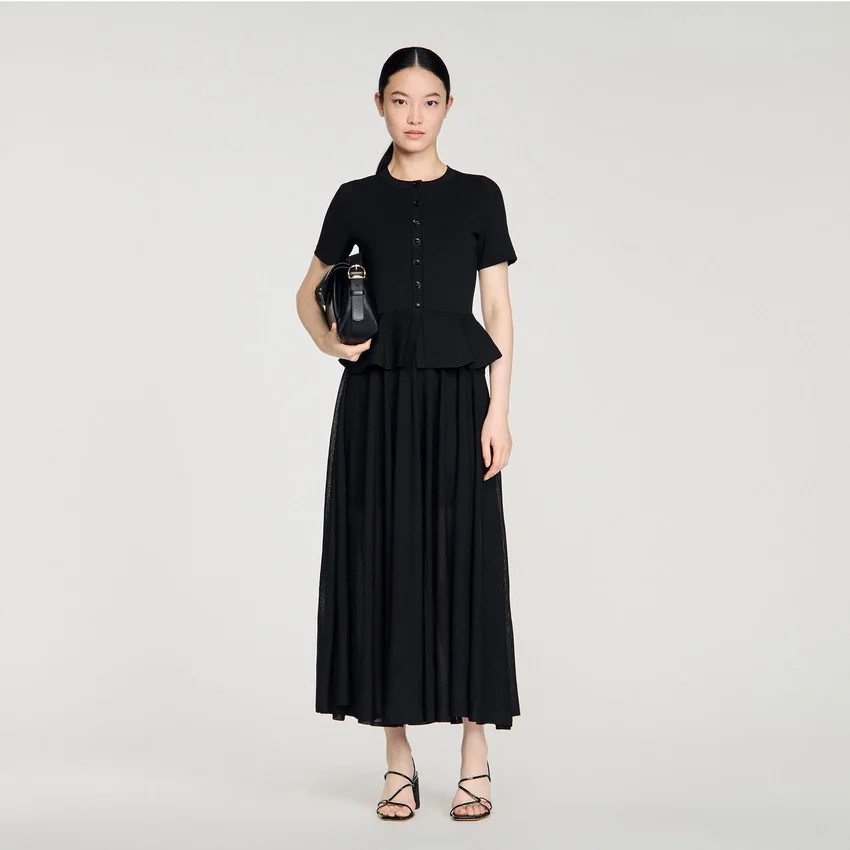 Peplum knit maxi dress Peplum knit maxi dress
