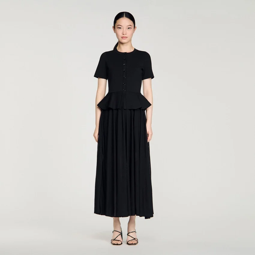 Peplum knit maxi dress Peplum knit maxi dress