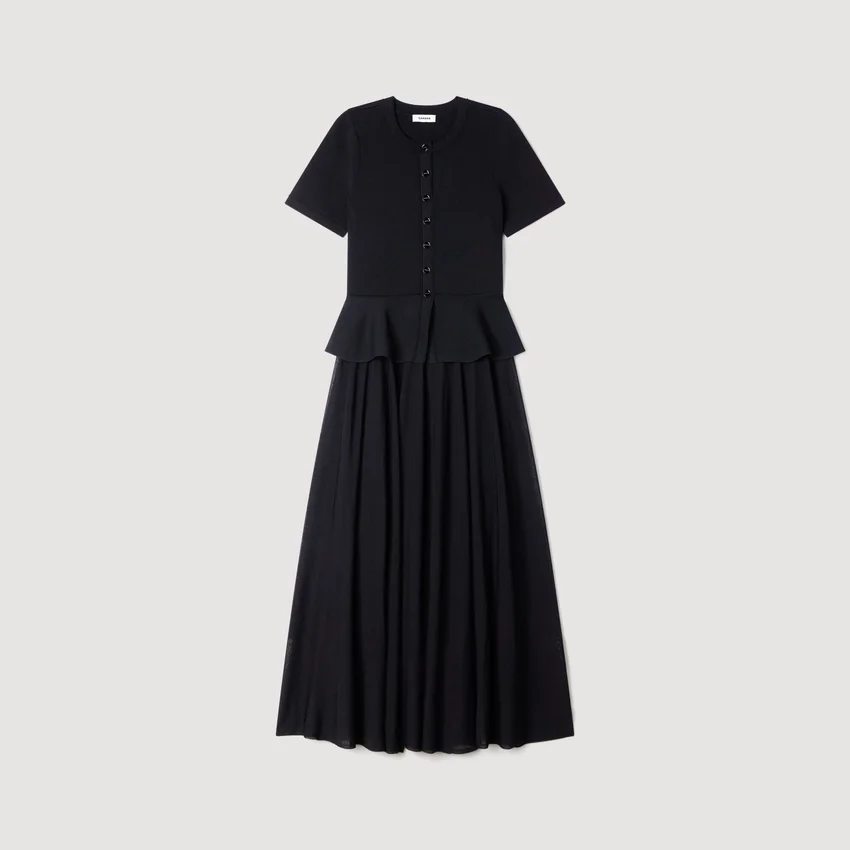 Peplum knit maxi dress Peplum knit maxi dress