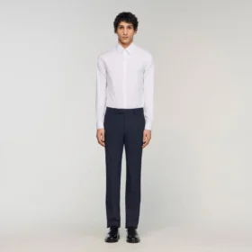 Wool suit trousers