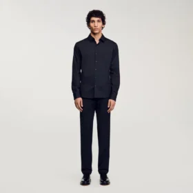 Fitted stretch cotton shirt