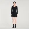 Pleated knit mini dress Pleated knit mini dress