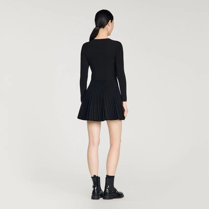 Pleated knit mini dress Pleated knit mini dress