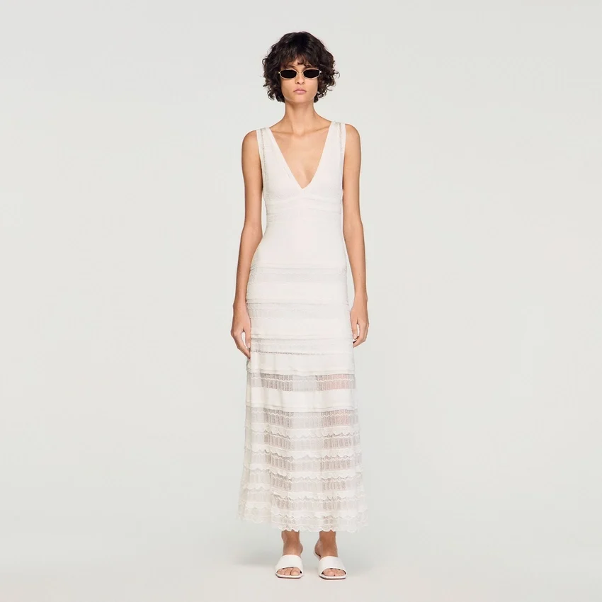 Pointelle knit maxi dress Pointelle knit maxi dress