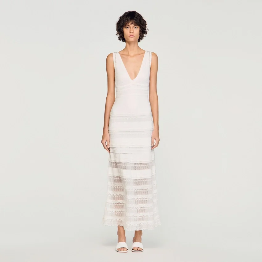 Pointelle knit maxi dress Pointelle knit maxi dress