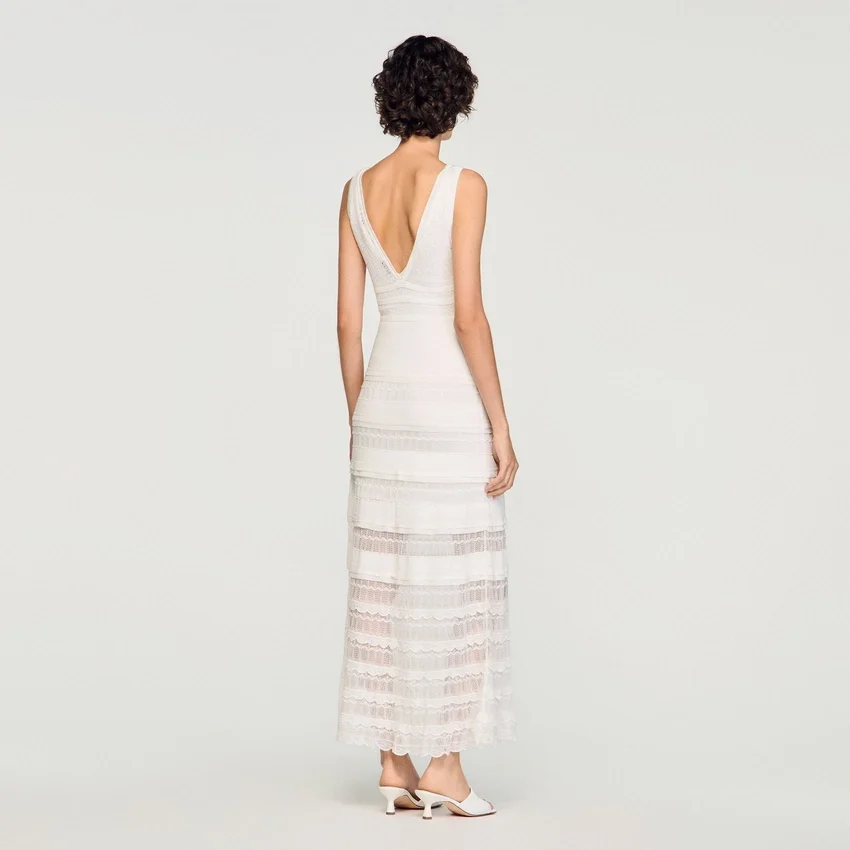 Pointelle knit maxi dress Pointelle knit maxi dress