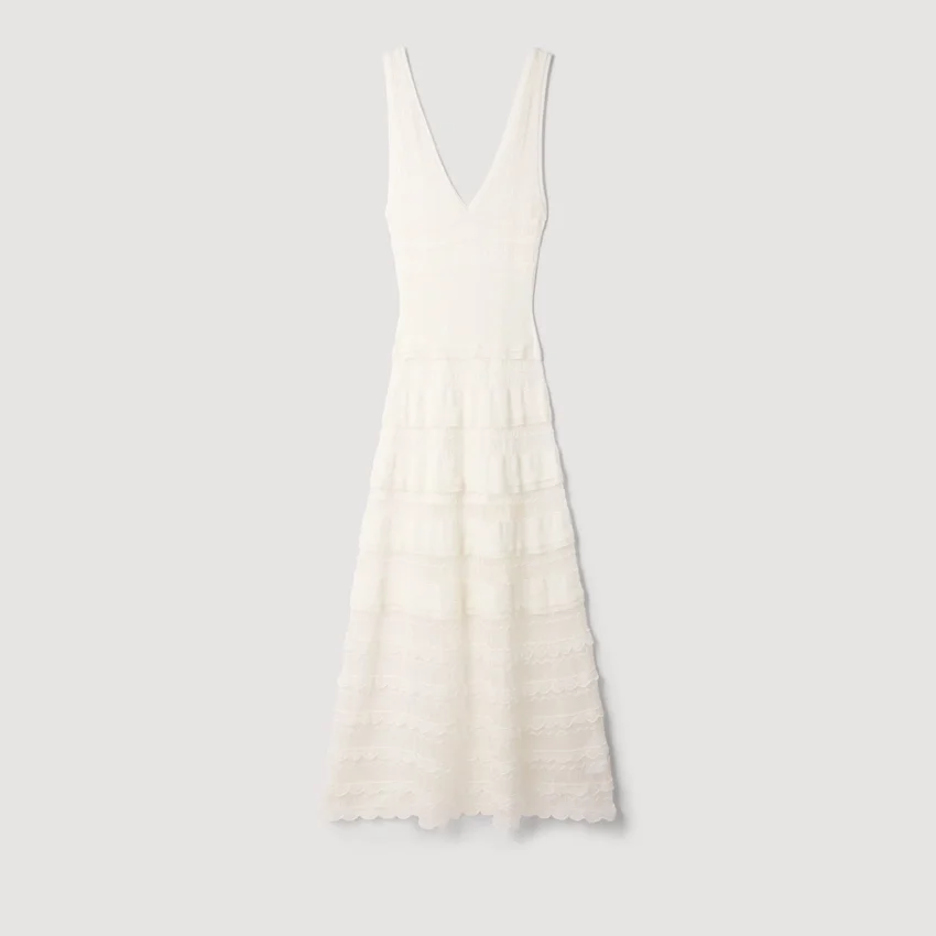 Pointelle knit maxi dress Pointelle knit maxi dress